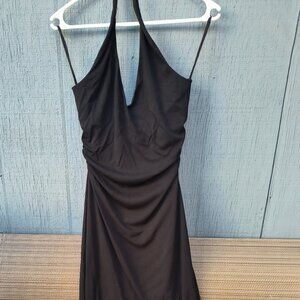 Sexy halter black dress